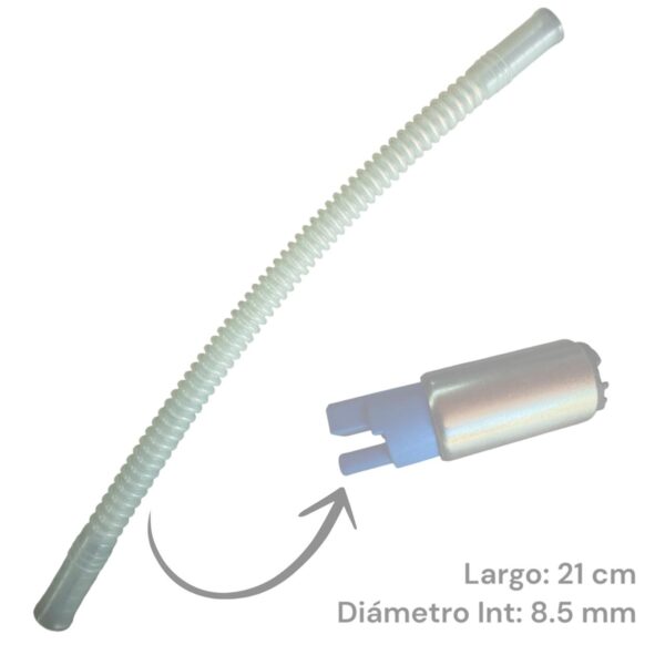 Manguera Corrugada Pila Bomba de Gasolina M-1503 – 21 cm x 8.5 mm