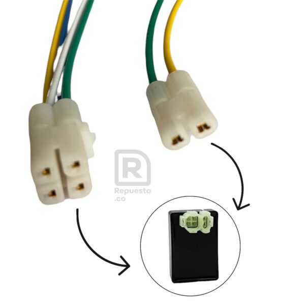 Conector Pacha Bobina encendido CDI Motos