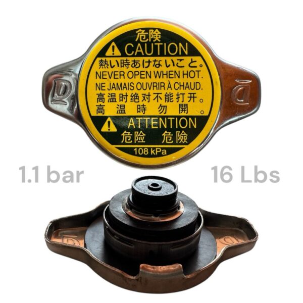 Tapa radiador Pequeña 16 lbs (psi) 1.1 bar | Gollete Supermini | ORIGINAL TOYOTA
